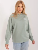 Mikina D10088BC02656A pistáciová Mikina D10088BC02656A pistáciová
