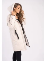Dámsky kabát L22055-W24 béžový J-ASPEN - Volcano Dámsky kabát L22055-W24 béžový J-ASPEN - Volcano