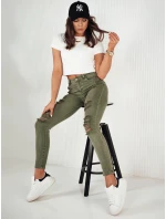Dámske džínsové nohavice MOLI green FashionStreet UY1873