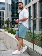 Pánske modré teplákové šortky FashionStreet SX2633 Pánske modré teplákové šortky FashionStreet SX2633