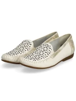 Pohodlné kožené poltopánky Rieker W RKR658 beige