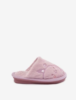 Dětské pantofle s fialovým kožíškem Norene