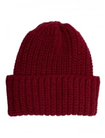 M895 Rebrovaná čiapka - bordová