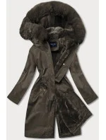 Dámska zimná bunda Teddy khaki (b537-11) Dámska zimná bunda Teddy khaki (b537-11)