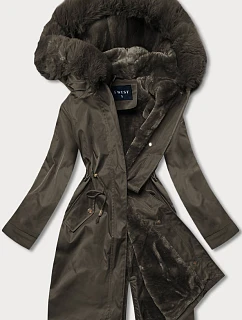 Dámska zimná bunda Teddy khaki (b537-11)