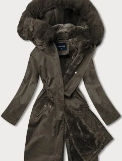 Dámska zimná bunda Teddy khaki (b537-11)