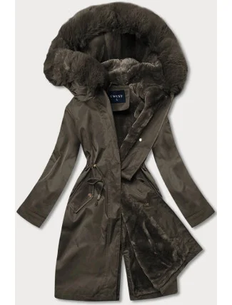 Dámska zimná bunda Teddy khaki (b537-11) Dámska zimná bunda Teddy khaki (b537-11)