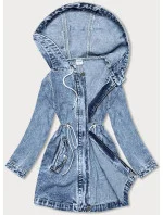 Svetlomodrá voľná dámska džínsová bunda (POP7012-K)