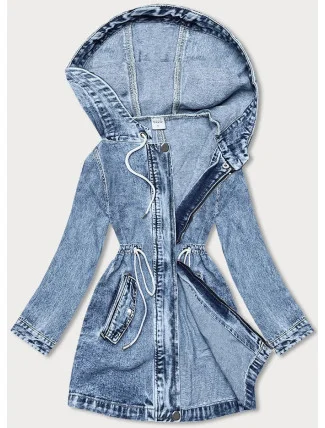 Svetlomodrá voľná dámska džínsová bunda (POP7012-K)