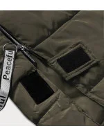 Dámska dlhá páperová bunda khaki (AG3-3038) Dámska dlhá páperová bunda khaki (AG3-3038)