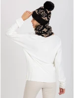 Dámska čiapka AT CZ CM 317 čierna a béžová