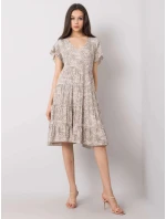 Dámske voľné šaty s volánom awd0465 - FPrice