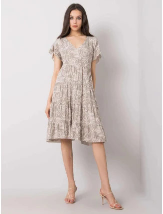 Dámske voľné šaty s volánom awd0465 - FPrice