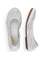 Pohodlná kožená poltopánka Rieker W RKR649 white