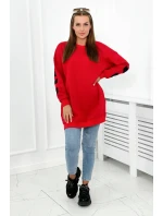 Izolovaná mikina s nápisom California červený