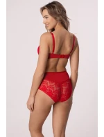 Vysoký spodný diel plaviek Laura červená