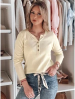 Dámske tričko s dlhým rukávom FELORIA light beige FashionStreet RY2776 Dámske tričko s dlhým rukávom FELORIA light beige FashionStreet RY2776