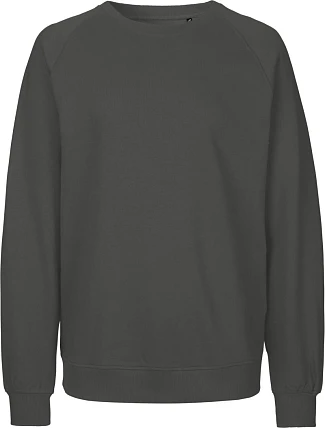 Neutral O 63001 Unisexová mikina s raglánovými rukávmi z bio bavlny 77.6301 charcoal Neutral O 63001 Unisexová mikina s raglánovými rukávmi z bio bavlny 77.6301 charcoal