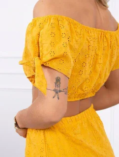 Horčicová vyšívaná sada