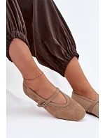 Balerínky s opaskom Eco Suede Felora