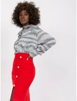 Dámska košeľa-LK-KS-508891-1.55P-biela-čierna Dámska košeľa-LK-KS-508891-1.55P-biela-čierna