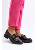 Elegantné dámske kožené mokasíny Black Triana