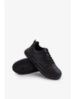 Ľahké pánske tenisky na platforme z ekokože, čierne Uziran Ľahké pánske tenisky na platforme z ekokože, čierne Uziran