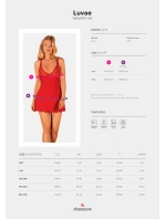 Krásna košieľka Luvae babydoll red - Obsessive