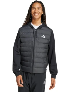 Pánska páperová bunda adidas Essentials Climawarm Hybrid Hooded Jacket black KA5251 pánska
