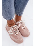 Kožené semišové dámske tenisky Ismina Pink Kožené semišové dámske tenisky Ismina Pink