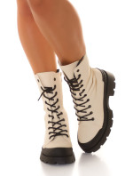 Trendy lace-up ancle boots