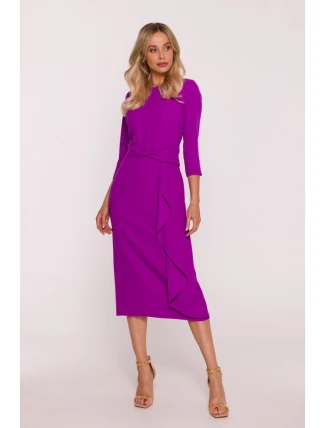 Dámske šaty s volánom S425 - Lavender - Stylove