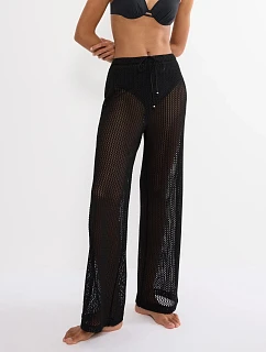 Dámske pyžamové nohavice Beach MyWear Crochet Trousers, čierne – TRIUMPH