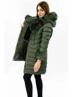 Dámska prešívaná zimná bunda s kapucňou khaki (w750-1) Dámska prešívaná zimná bunda s kapucňou khaki (w750-1)