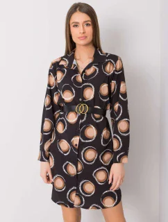 Šaty DHJ SK 12765.11 čierna a béžová