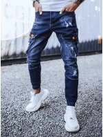 Pánske džínsy tmavomodré FashionStreet UX3262 Pánske džínsy tmavomodré FashionStreet UX3262