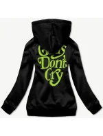 Krátka čierna dámska mikina (26013)