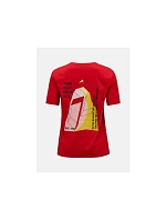 Dámske tričko PEAK PERFORMANCE W Explore Graphic Tee, červené Dámske tričko PEAK PERFORMANCE W Explore Graphic Tee, červené