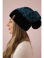 Milano fleecová čiapka K203 tyrkysová melange+čierna