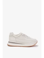 Dámske tenisky na platforme Big Star - biele