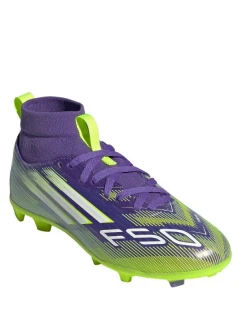 Detské kopačky F50 Club TF Mid Jr JI0039 Purple with Green - Adidas