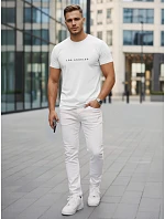Pánske bavlnené tričko s nápisom Los Angeles white FashionStreet NX5099R Pánske bavlnené tričko s nápisom Los Angeles white FashionStreet NX5099R