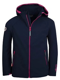 Trollkids Dievčenská elastická bunda Kvalvika navy/magenta (329-114)