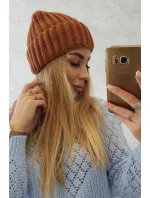 Čiapka s rolovaním Magda K293 camel