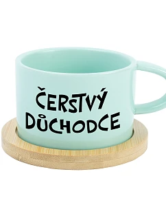 ČERSTVÝ DŮCHODCE - mint hrníček makronka 200 ml