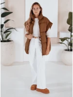 Dámska prešívaná vesta NIMIA camel FashionStreet TY3249