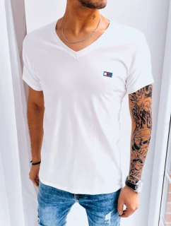 Pánske tričko s potlačou ecru FashionStreet RX5131