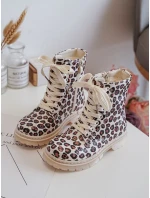 Ocieplane Botki Dziecięce Na Suwak Beżowo-Brązowe Dolida