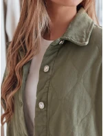 Dámska prechodná oversize košeľová bunda KOSMOJACK khaki FashionStreet TY4840