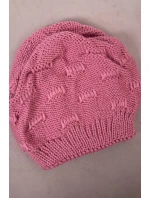 Dámska čiapka Nastia K373 tmavo ružová